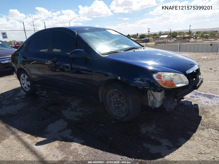 2007 Kia Spectra Ex VIN: KNAFE121575399201 Lot: 45380931
