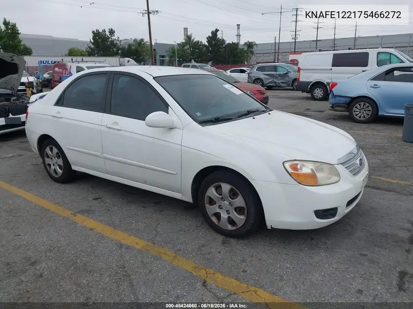2007 Kia Spectra Ex VIN: KNAFE122175466272 Lot: 45424660