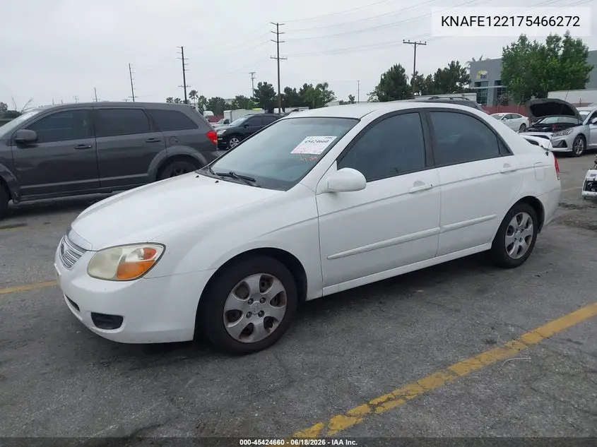 2007 Kia Spectra Ex VIN: KNAFE122175466272 Lot: 45424660