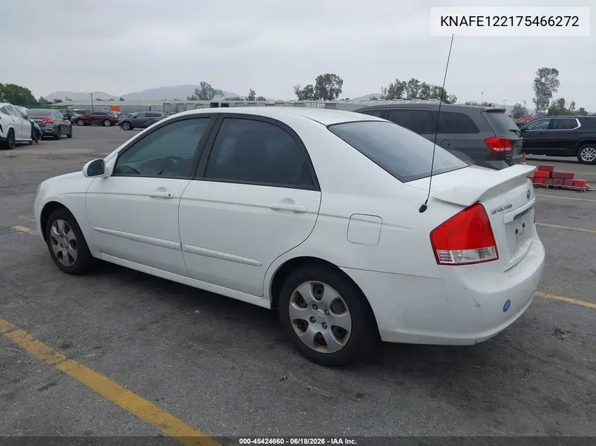 2007 Kia Spectra Ex VIN: KNAFE122175466272 Lot: 45424660