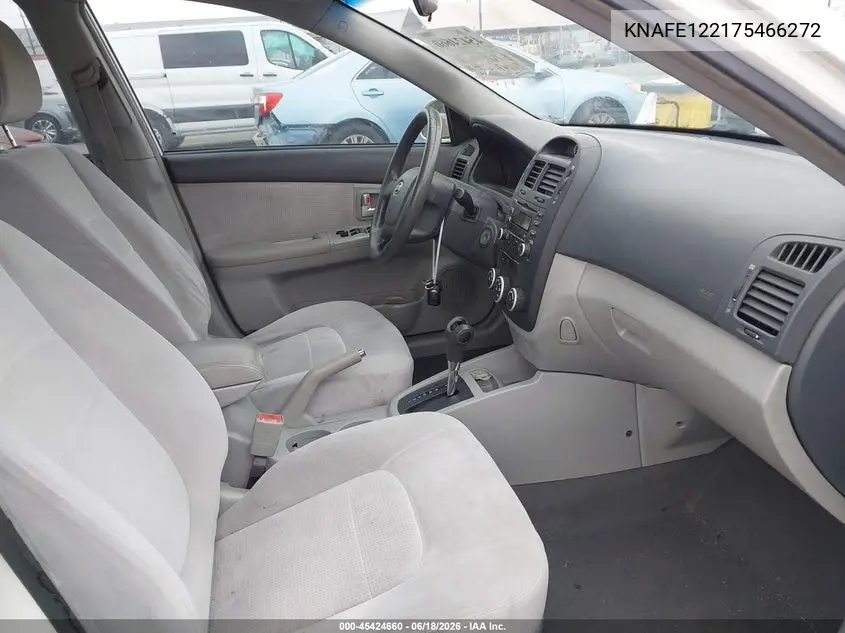 2007 Kia Spectra Ex VIN: KNAFE122175466272 Lot: 45424660