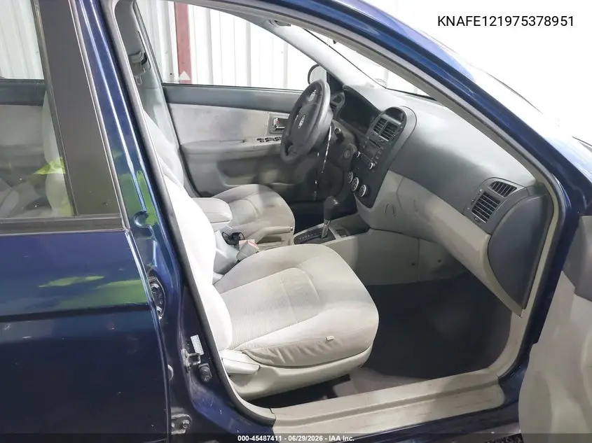2007 Kia Spectra Ex VIN: KNAFE121975378951 Lot: 45487411