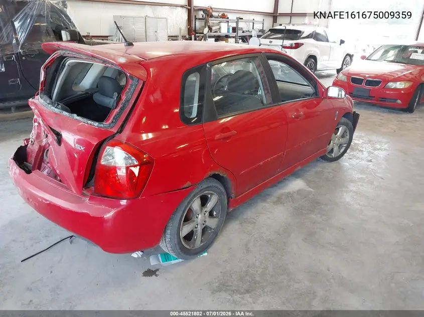 2007 Kia Spectra5 Sx VIN: KNAFE161675009359 Lot: 45521802