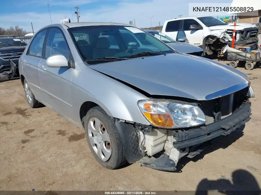 2008 Kia Spectra Ex VIN: KNAFE121485508829 Lot: 44336560