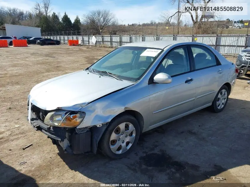 2008 Kia Spectra Ex VIN: KNAFE121485508829 Lot: 44336560