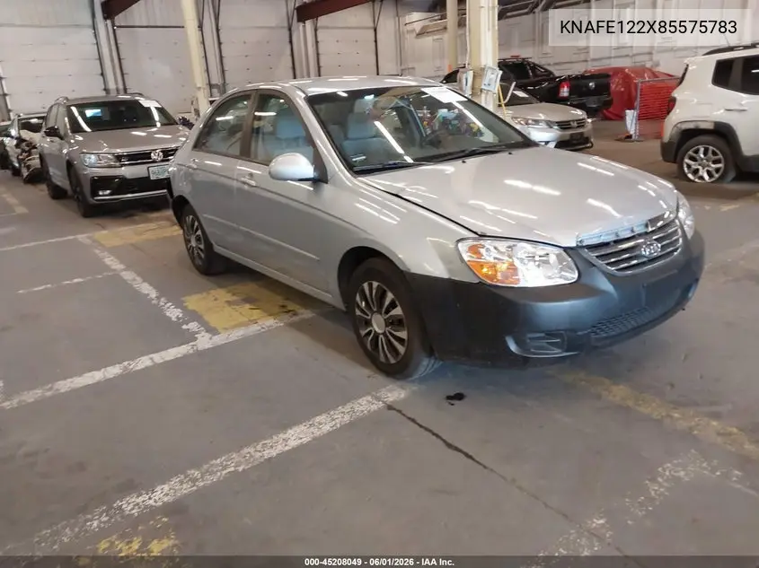 2008 Kia Spectra Ex VIN: KNAFE122X85575783 Lot: 45208049