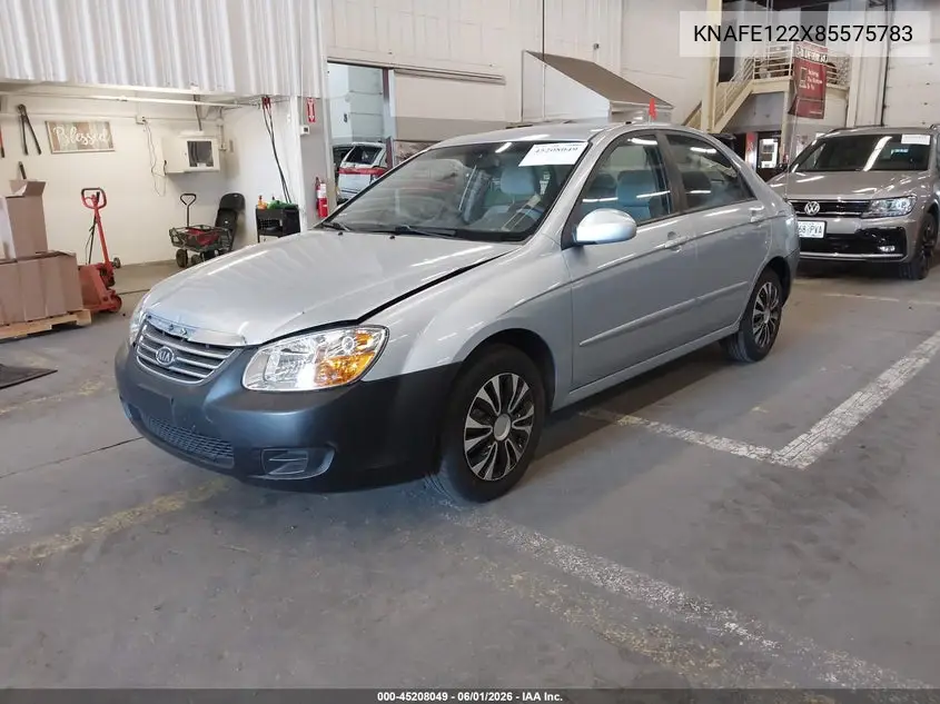 2008 Kia Spectra Ex VIN: KNAFE122X85575783 Lot: 45208049