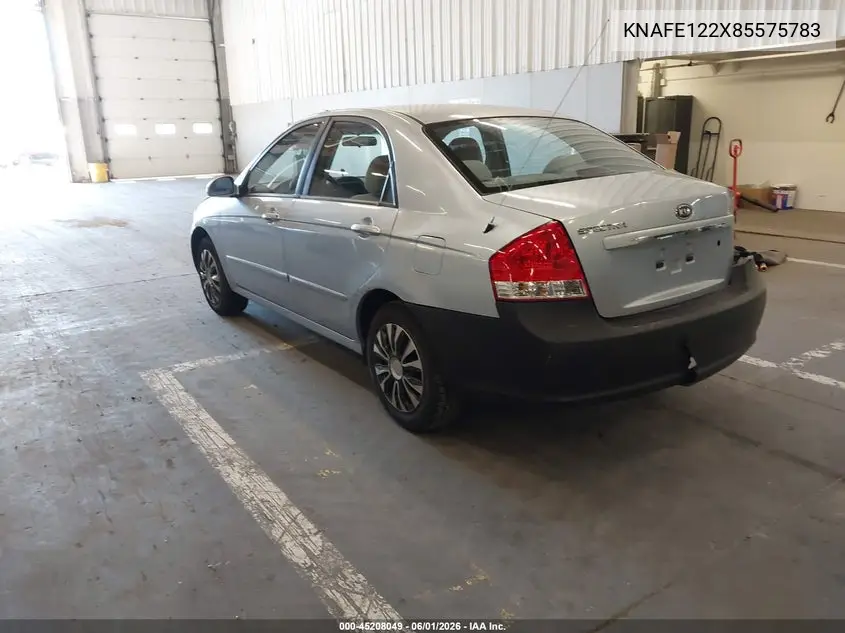 2008 Kia Spectra Ex VIN: KNAFE122X85575783 Lot: 45208049