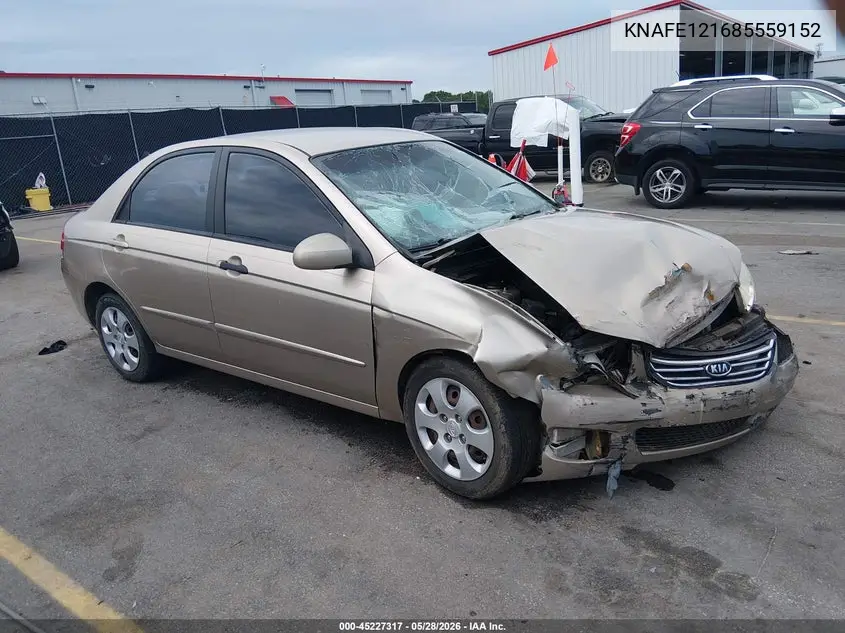 2008 Kia Spectra Ex VIN: KNAFE121685559152 Lot: 45227317