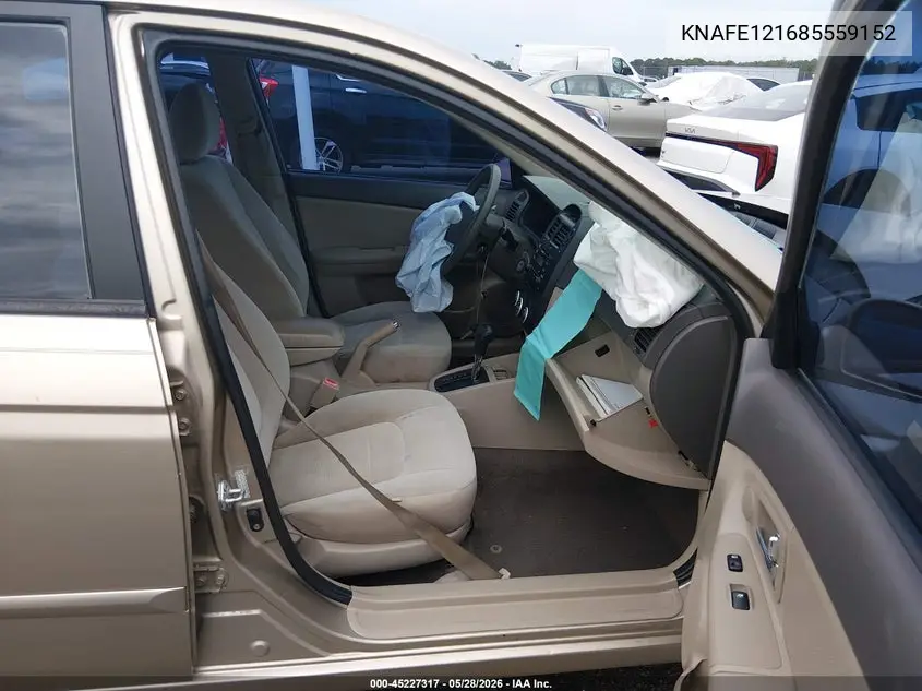 2008 Kia Spectra Ex VIN: KNAFE121685559152 Lot: 45227317