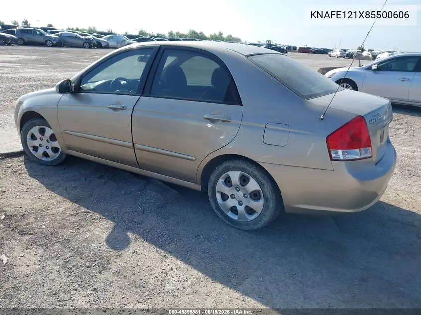 2008 Kia Spectra Ex VIN: KNAFE121X85500606 Lot: 45395881