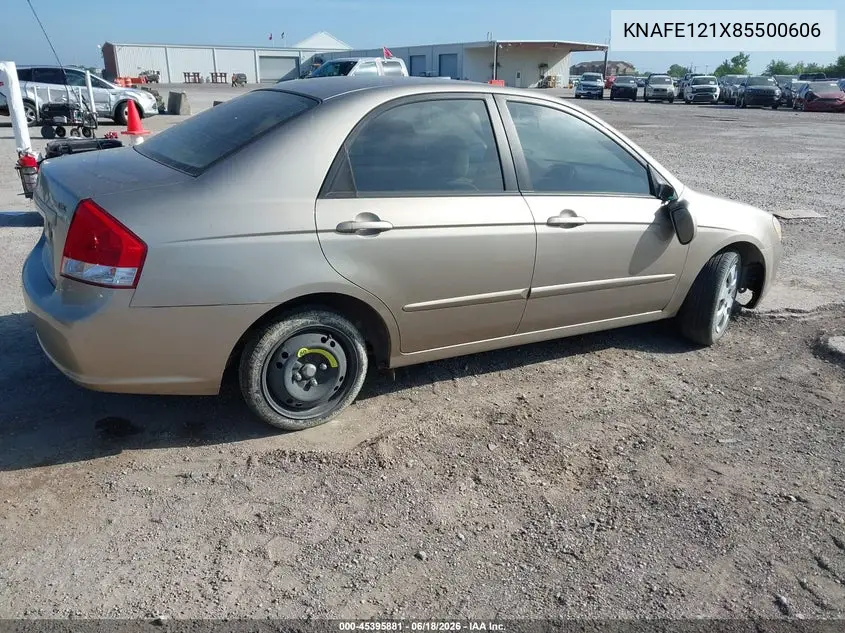 2008 Kia Spectra Ex VIN: KNAFE121X85500606 Lot: 45395881