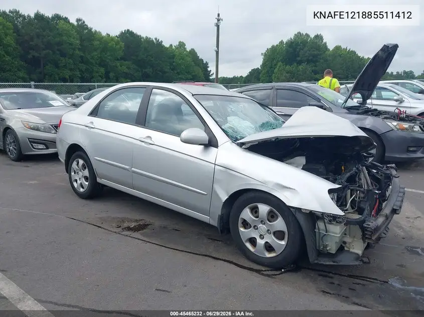 2008 Kia Spectra Ex VIN: KNAFE121885511412 Lot: 45465232