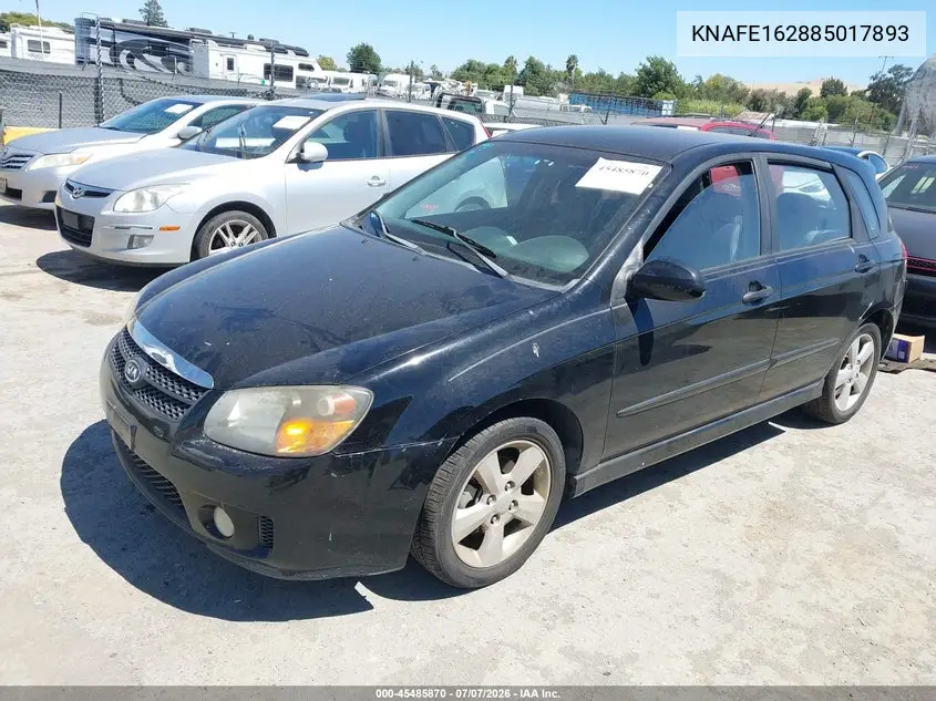 2008 Kia Spectra5 Sx VIN: KNAFE162885017893 Lot: 45485870