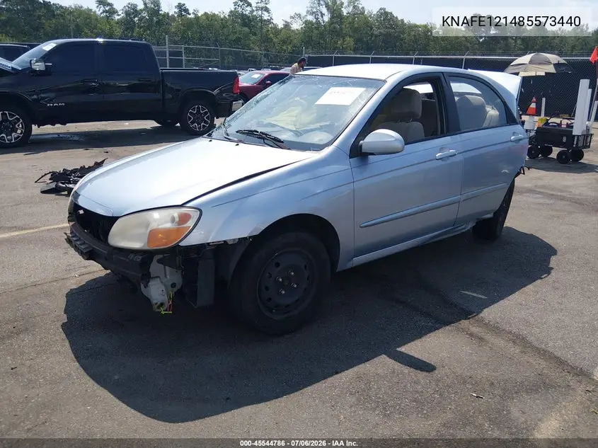 2008 Kia Spectra Ex VIN: KNAFE121485573440 Lot: 45544786