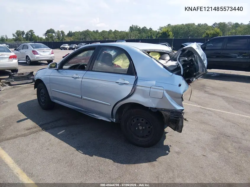 2008 Kia Spectra Ex VIN: KNAFE121485573440 Lot: 45544786