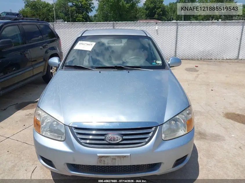 2008 Kia Spectra Ex VIN: KNAFE121885519543 Lot: 45627669