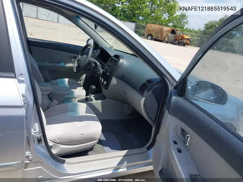 2008 Kia Spectra Ex VIN: KNAFE121885519543 Lot: 45627669