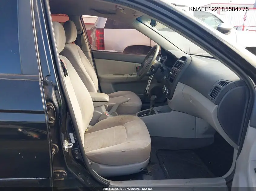2008 Kia Spectra Ex VIN: KNAFE122185584775 Lot: 45666536