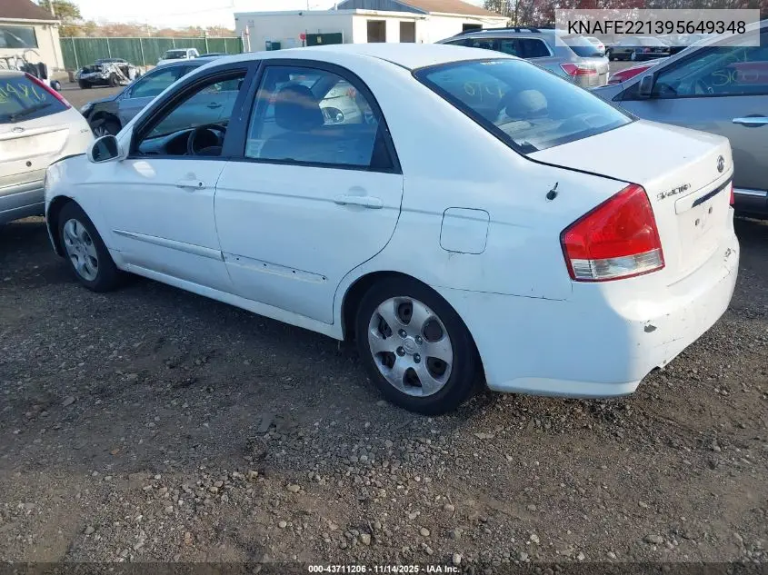 2009 Kia Spectra Ex VIN: KNAFE221395649348 Lot: 43711206