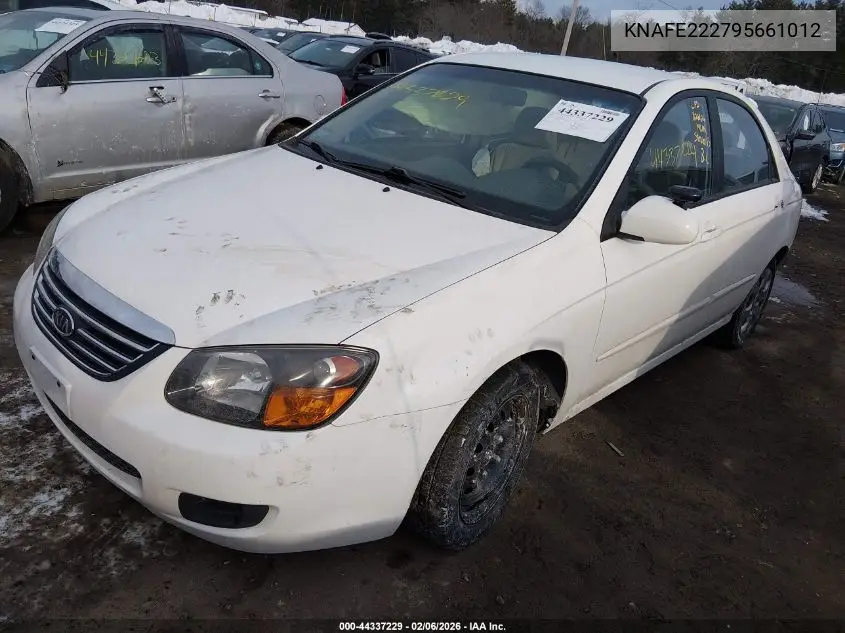 2009 Kia Spectra Ex VIN: KNAFE222795661012 Lot: 44337229
