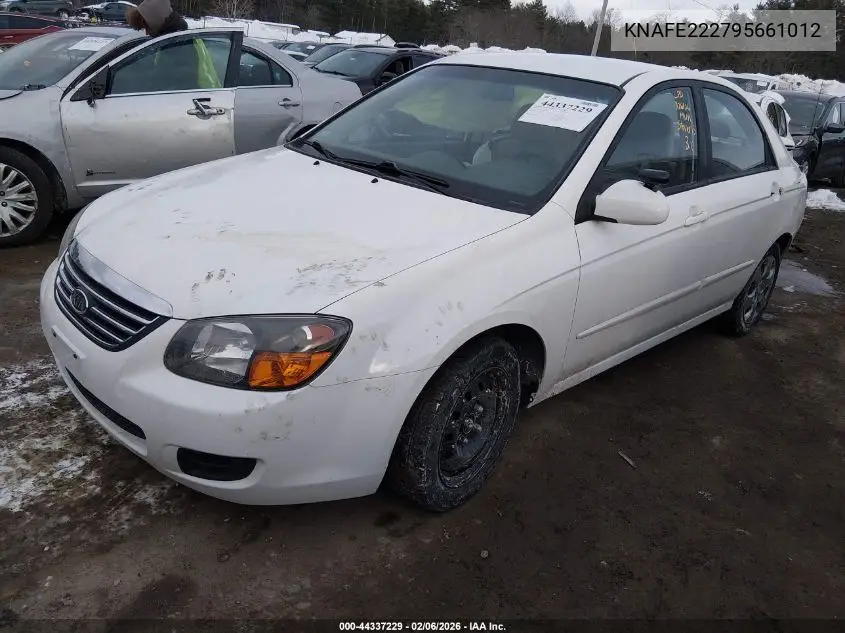 2009 Kia Spectra Ex VIN: KNAFE222795661012 Lot: 44337229