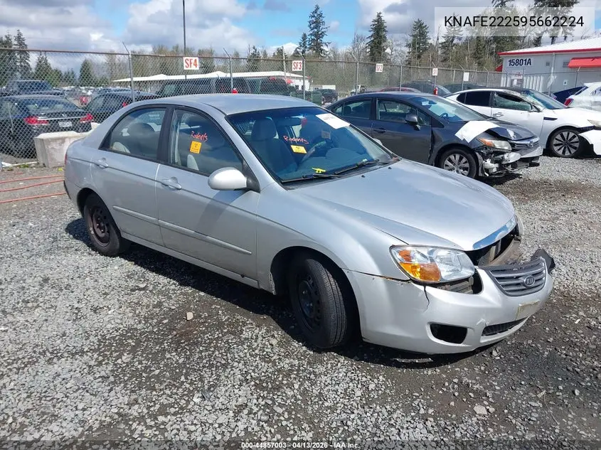 2009 Kia Spectra Ex VIN: KNAFE222595662224 Lot: 44857003