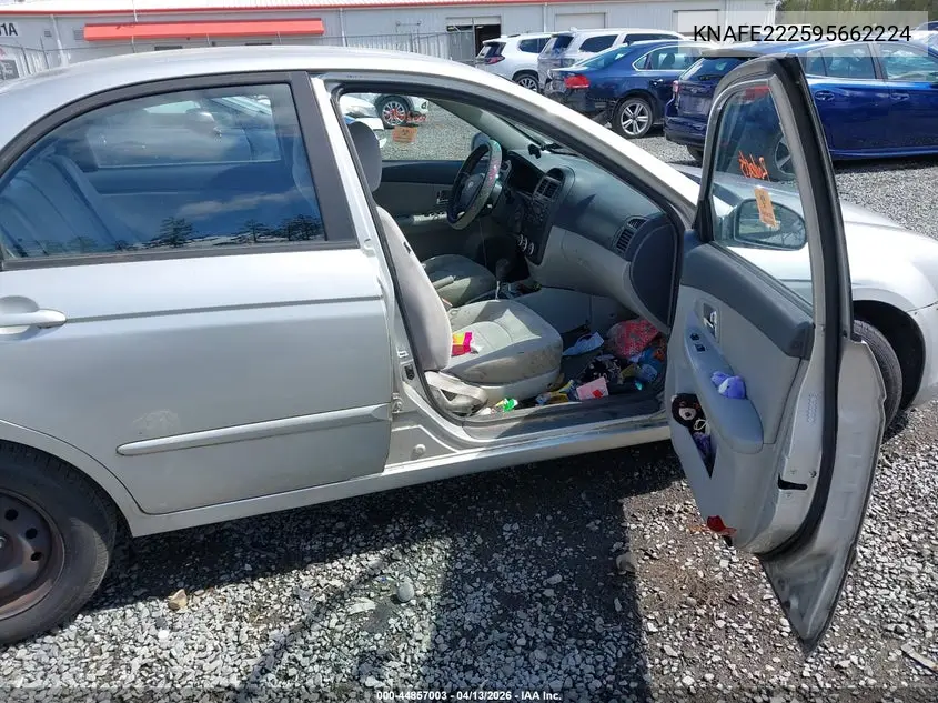 2009 Kia Spectra Ex VIN: KNAFE222595662224 Lot: 44857003