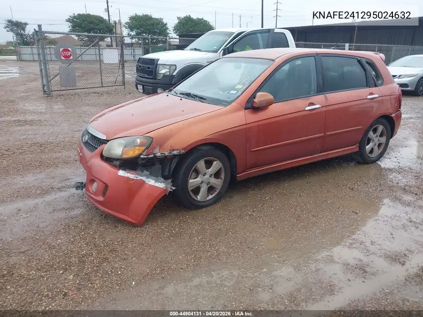 2009 Kia Spectra5 Sx VIN: KNAFE241295024632 Lot: 44904131