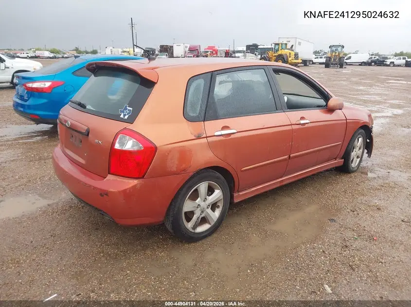 2009 Kia Spectra5 Sx VIN: KNAFE241295024632 Lot: 44904131