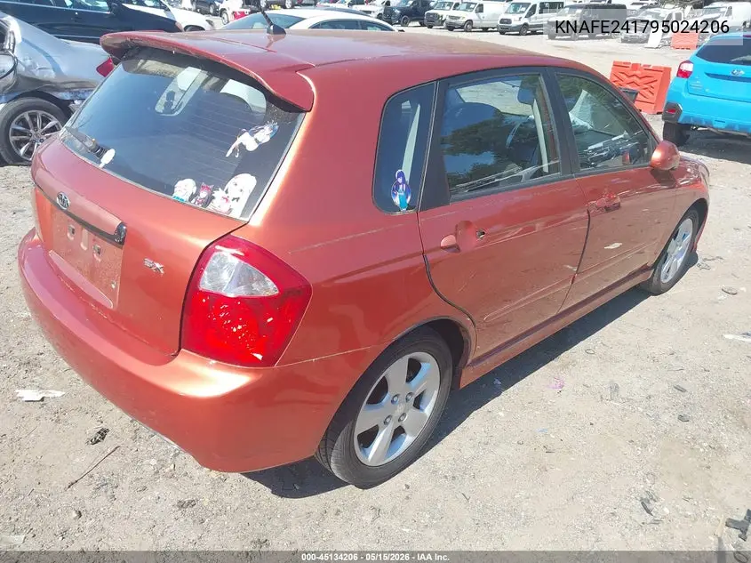 2009 Kia Spectra5 Sx VIN: KNAFE241795024206 Lot: 45134206