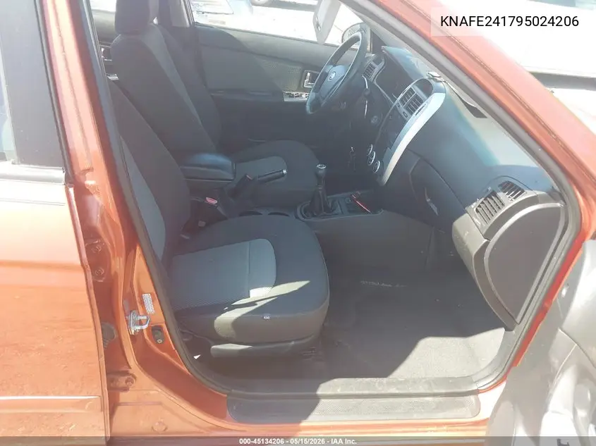 2009 Kia Spectra5 Sx VIN: KNAFE241795024206 Lot: 45134206