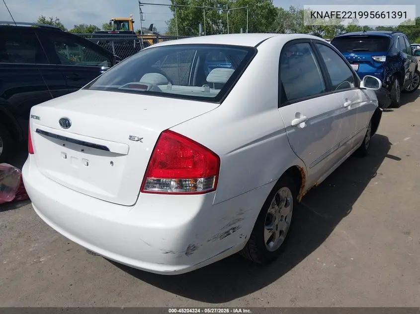 2009 Kia Spectra Ex VIN: KNAFE221995661391 Lot: 45204324