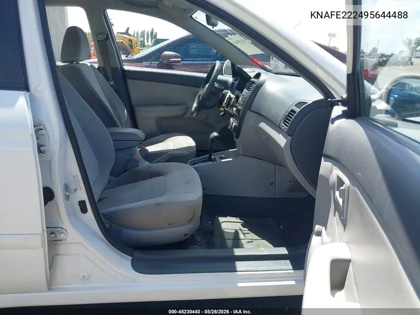 2009 Kia Spectra Lx VIN: KNAFE222495644488 Lot: 45230440