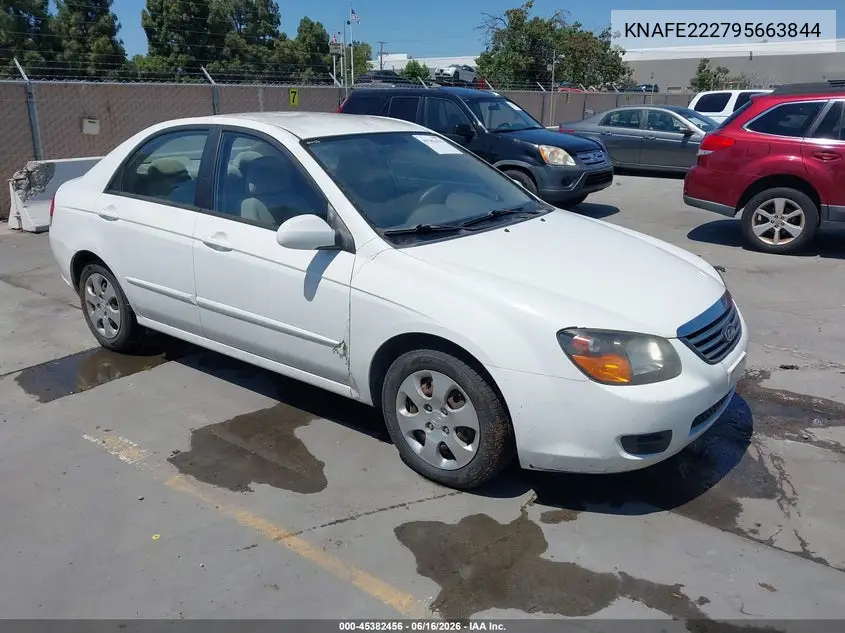 2009 Kia Spectra Ex VIN: KNAFE222795663844 Lot: 45382456