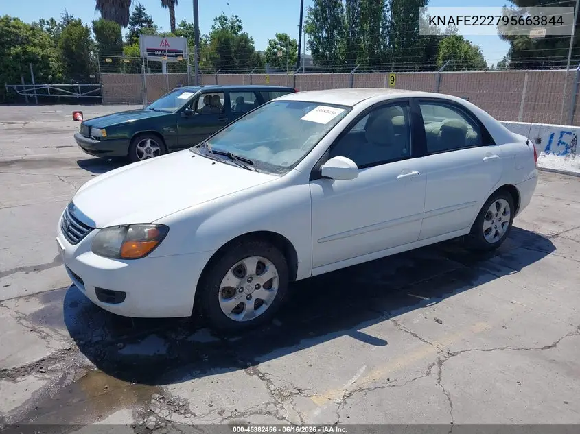 2009 Kia Spectra Ex VIN: KNAFE222795663844 Lot: 45382456