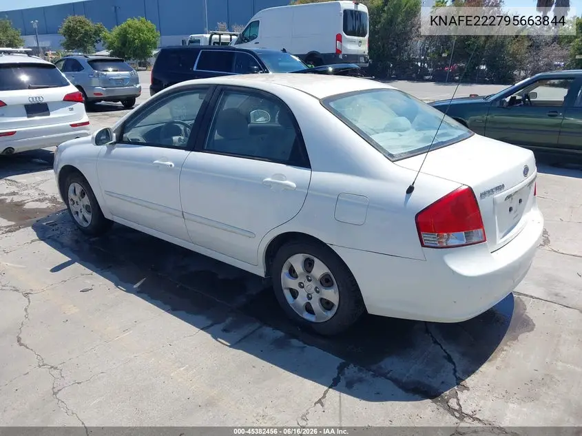 2009 Kia Spectra Ex VIN: KNAFE222795663844 Lot: 45382456