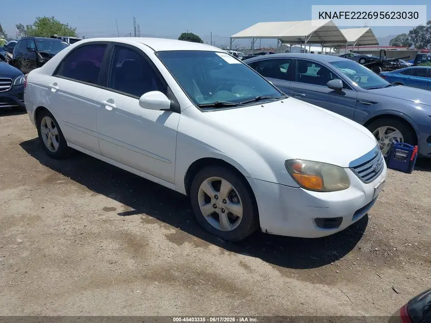 2009 Kia Spectra Ex VIN: KNAFE222695623030 Lot: 45403335