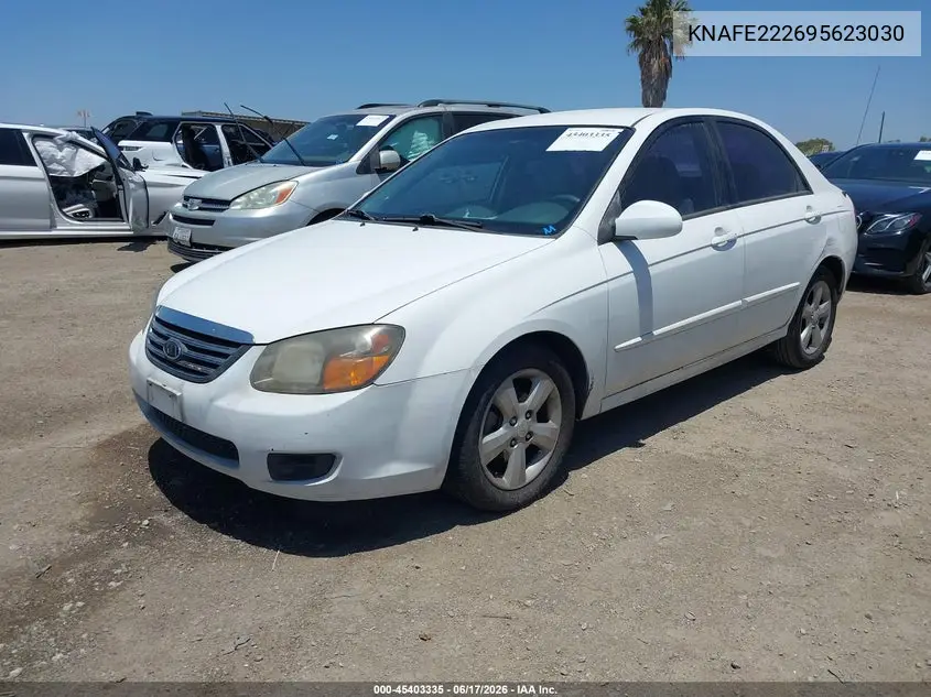 2009 Kia Spectra Ex VIN: KNAFE222695623030 Lot: 45403335