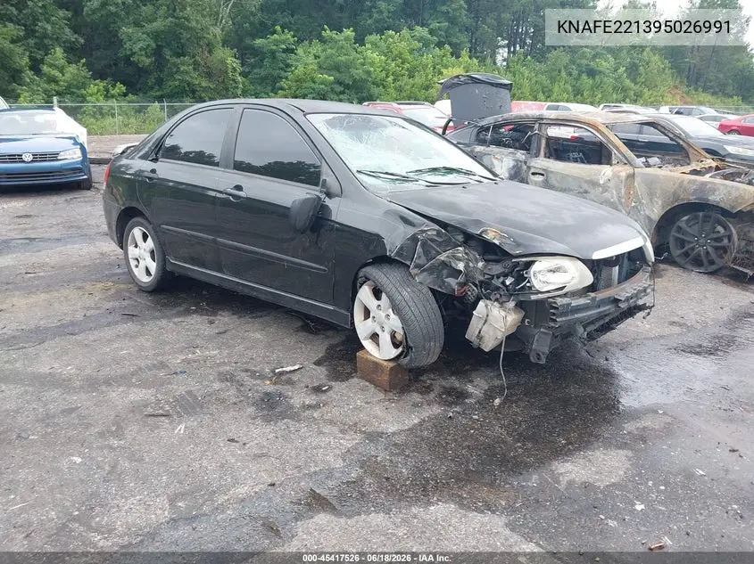 2009 Kia Spectra Sx VIN: KNAFE221395026991 Lot: 45417526