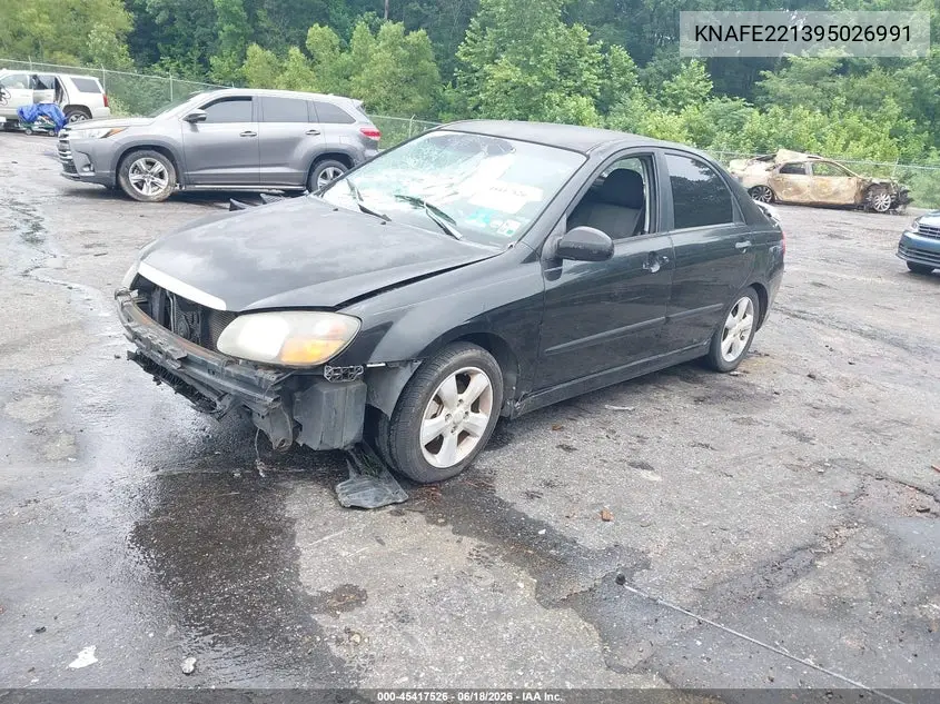 2009 Kia Spectra Sx VIN: KNAFE221395026991 Lot: 45417526