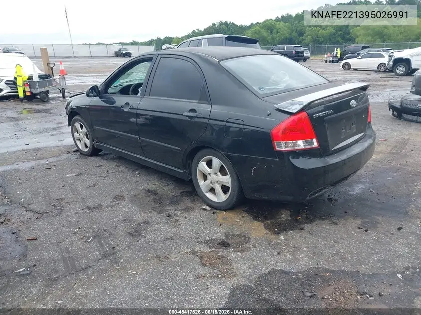 2009 Kia Spectra Sx VIN: KNAFE221395026991 Lot: 45417526
