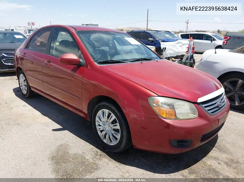 2009 Kia Spectra Ex VIN: KNAFE222395638424 Lot: 45449340