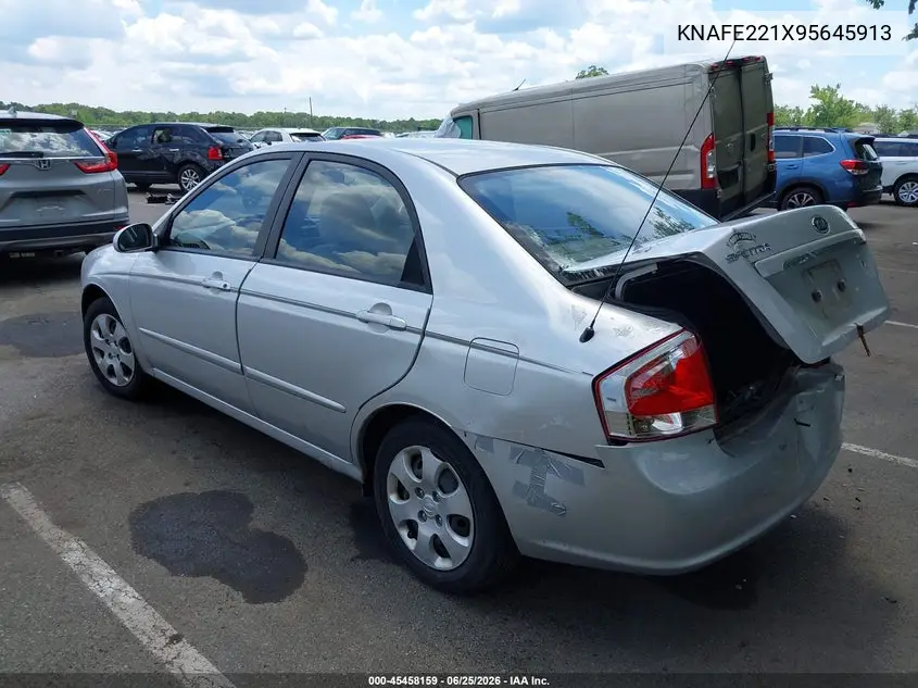 2009 Kia Spectra Ex VIN: KNAFE221X95645913 Lot: 45458159