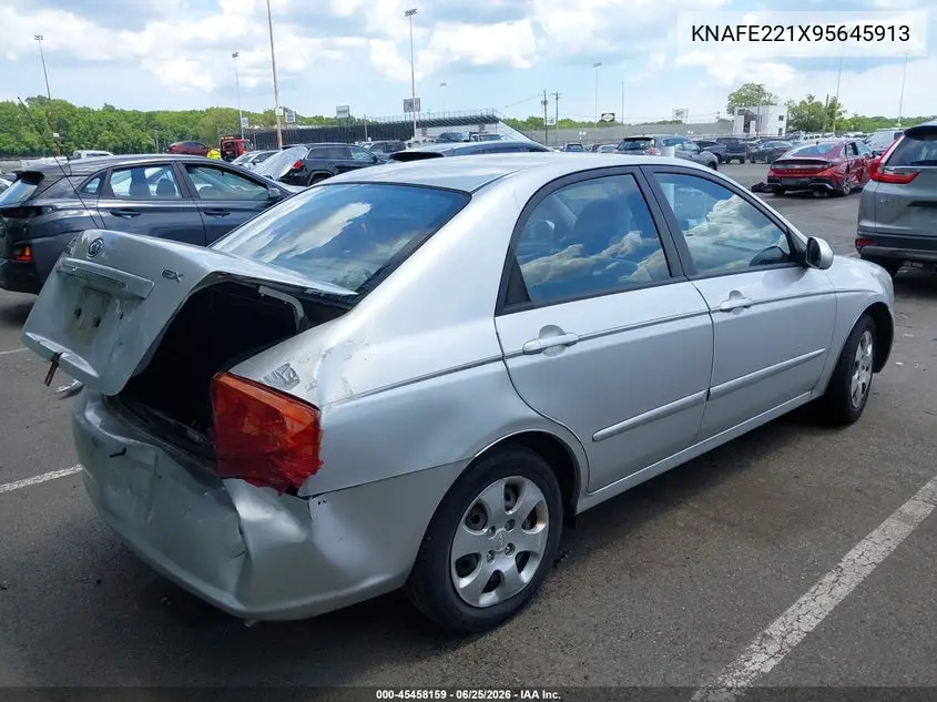 2009 Kia Spectra Ex VIN: KNAFE221X95645913 Lot: 45458159