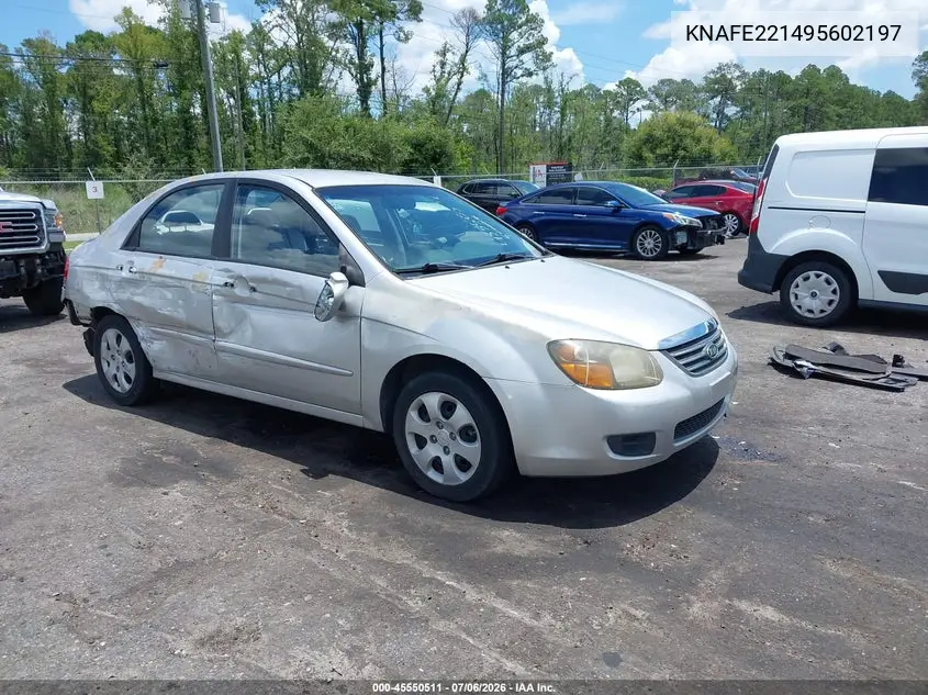 2009 Kia Spectra Ex VIN: KNAFE221495602197 Lot: 45550511