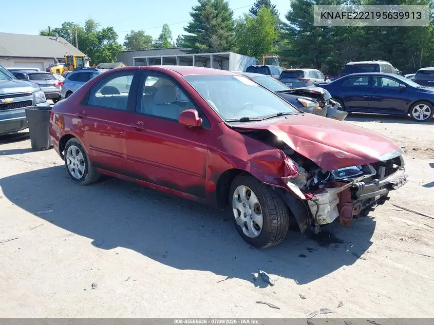2009 Kia Spectra Ex VIN: KNAFE222195639913 Lot: 45585636