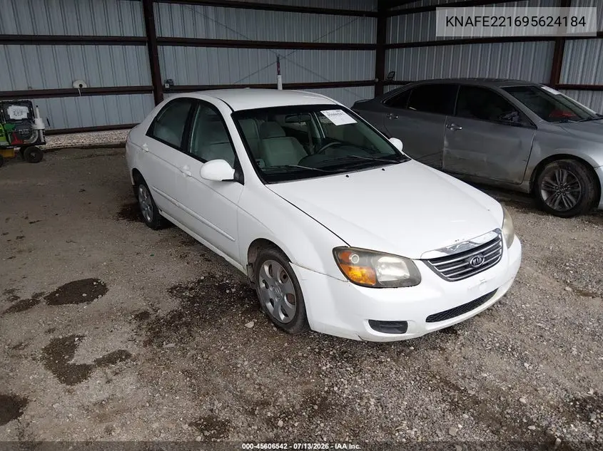 2009 Kia Spectra Lx VIN: KNAFE221695624184 Lot: 45606542
