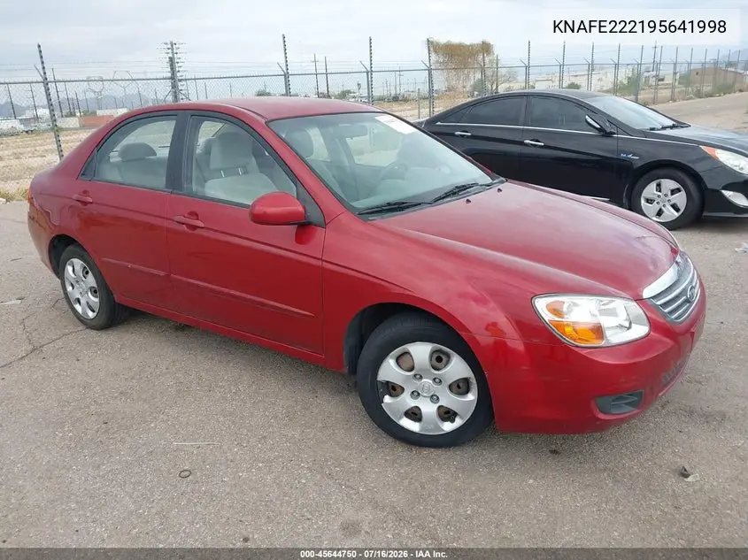 2009 Kia Spectra Ex VIN: KNAFE222195641998 Lot: 45644750