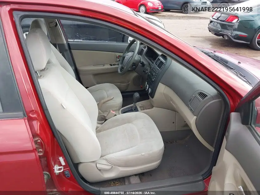 2009 Kia Spectra Ex VIN: KNAFE222195641998 Lot: 45644750